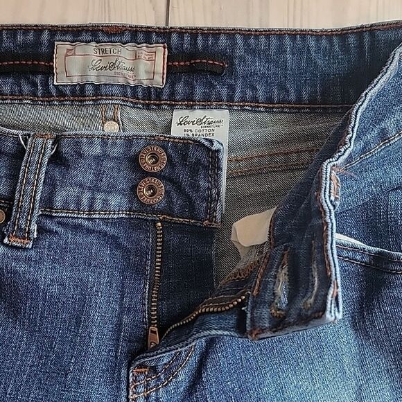 Levi's Signature Blue Denim Bootcut Jeans Juniors Size 7 - Picture 9 of 14